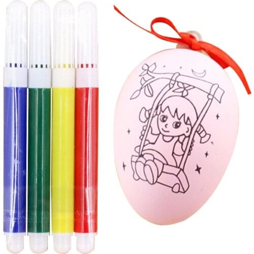 Painted Pen Eggs Toy Hand Ornament Cartoon Decor Home Gift Childrens Creative Handmade Crafts Arts For Kids Children DIY Easter