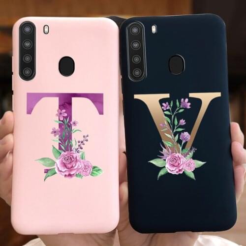 Hight Quality Smartphone Case For Samsung A21 Case Letters Black Cases For Samsung Galaxy A21 A 21 A215U Housing Silicome Soft