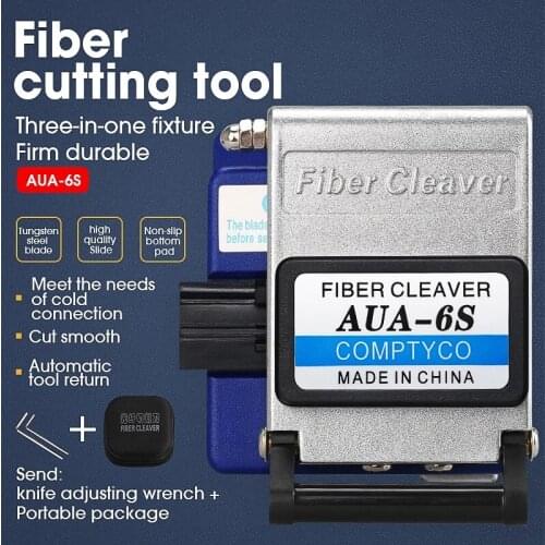 High Precision Optical Fiber Cleaver AUA-6S Cable Cutting Knife FTTT Fiber Optic Knife Tools Cutter Cleavers 16 Surface Blade