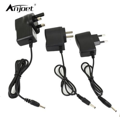 ANJOET EU / US / UK Plug Charger BS Plug AC Power Adaptor Supply Adapter 4.2V Charger for 3.7V 18650 16340 flashlight Headlamp