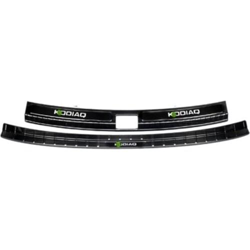 Stainless steel Protective Pad On The Rear Trunk Trim Lid Threshold rear door sill for Skoda Kodiaq 2017-2019 car accessories