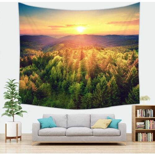 Green Color Tree Kawaii Carpet Mat Wall Hanging Tapestry Bohemian Home Decor 100x70cm 150x130cm 150x150cm 200x150cm