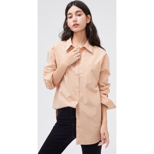 Anti-wrinkle Women Simply Candy Color Breasted Poplin Shirts Office Lady Long Sleeve Blouse Oversize Roupas Chic Chemise Tops