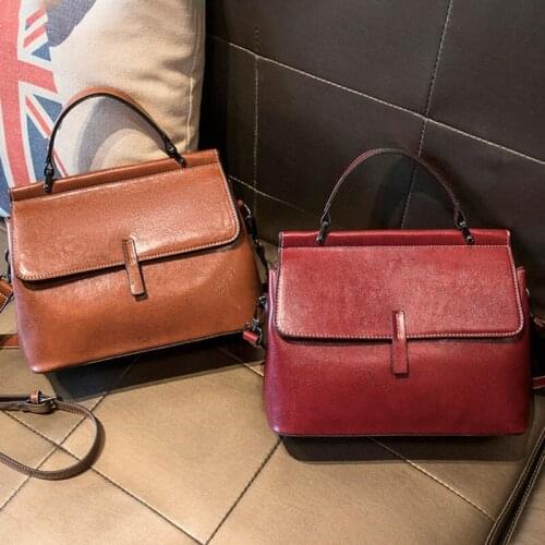 Womens Pu Leather Crossbody Bag Designer Vintage Totes Ladies Shoulder Handbags Large Capacity Purse