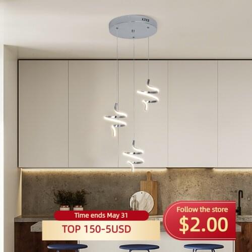 Gold chrome plating led pendant lights modern design for Restaurant Pendant lights Bedroom kitchen Hanging lamp indoor lighting