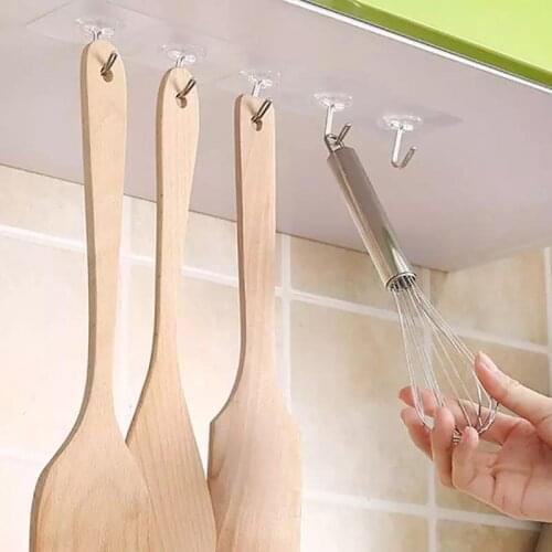 1/3/10Pcs Home Kitchen Wall Rack Strong Adhesive Wall Hook Adhesive Hook is Strong And Transparent no Trace Punch-free Universal