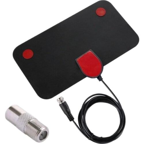 1PC HDTV antenna DVB-T2 flat aerials 5DBI 174-240/470-862MHz F female connector NEW wholesale price