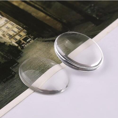 18x25mm Oval Shape Domed Clear Glass Cabochon Flatback Half Beads Diy Cabochons Fashion Jewelry Materials 20Pcs