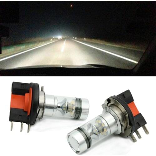 2pcs/set H15 LED Bulb Headlight Lamp 30W 12V/24V Fog Lights/High Beam Headlig bulbs 6500K Clear Glass Car Light Source