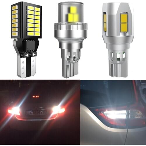 2x T15 W16W LED Car Reverse Lights For nissan qashqai j10 j11 juke x trail t31 navara d40 pathfinder r51 note e11 tiida kicks
