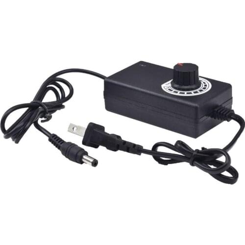 3-12V 2A Output Voltage Adjustable Adapter Motor Speed Controller Power Supply Adapter US/EU Plug