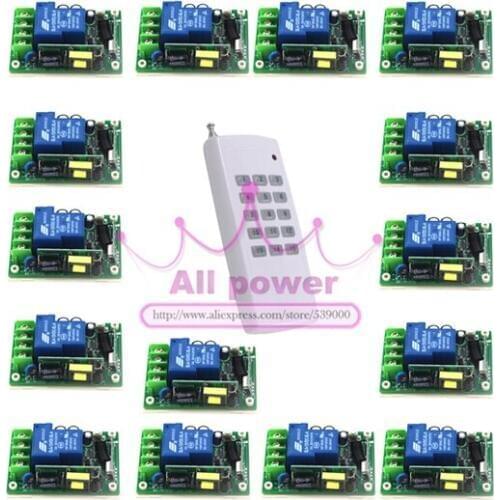 315/433MHZ AC85V~250V RF 1CH 1000M Wide Voltage Multi-Function rf Wireless Remote Control Switch System switch