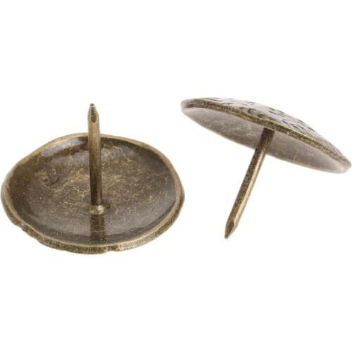 50pcs 26x20mm Furniture Decorative Nails Upholstery Tacks Studs Pins Antique Pushpin Home Decoration