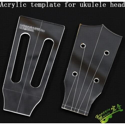 23 "26" Acrylic template for ukulele head shape knob hole position template tool mold