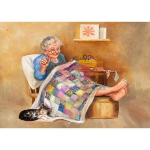LI LOYE Granny needlework Diamond Painting Cross Stitch Full Rhinestones Mosaic 5D Diamond Embroidery Cat Decor Painting FZ687