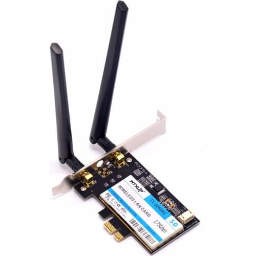 WTXUP Wireless-AC 9260 Dual Band 802.11ac 1730Mbps Desktop PCI-e WiFi Adapter + Bluetooth 5.0 WLAN Network Card for Intel 9260ac
