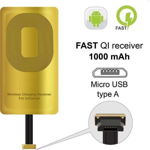 QI Receiver Type A For Samsung Galaxy A51 A10S A50 A70 A20S A01 Redmi note 9s vivo oneplus Wireless Charging Receiver Adapter