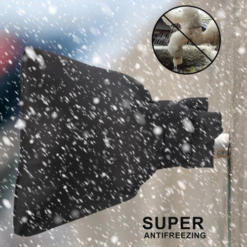 Outdoor Faucet Cover Antifreeze Protection Covers Easy To Use Oxford Cloth Waterproof And Durable Antifreezex Black Protective