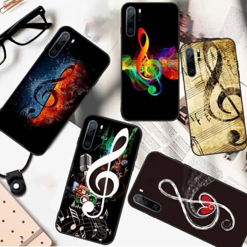 Music notes beautiful art design Phone Case For Huawei honor Mate P 10 20 30 40 i 9 8 pro x Lite smart 2019 nova 5t
