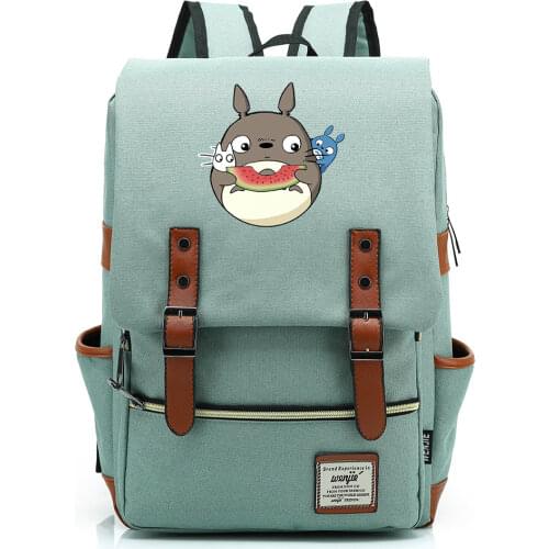 New Kawaii Anime Totoro Boys Girls Kids Student School Book Bags Teenagers Canvas Women Bagpack Men Laptop Travel Backpack