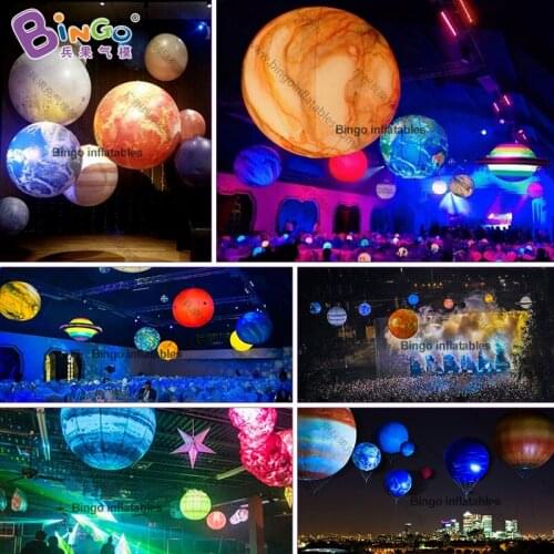 Customized 2mH Inflatable Jupiter With LED For Decoration / Hanging Planets Model Balloon For Bar Party Inflated Toys - BG-Z0080