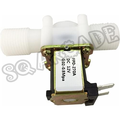 0.5inch 1/2 water valve inlet shut off normally open switch control dc 12v plastic solenoid water-valves for washing machine