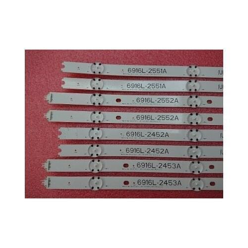 Kit 8 pcs LED backlight bar for LG 49UH6500 49UH650V 49UH661V 49UH668V LC490DGG FJ M6 M5 6916L-2452A 2453A 6916L-2551A 2552A