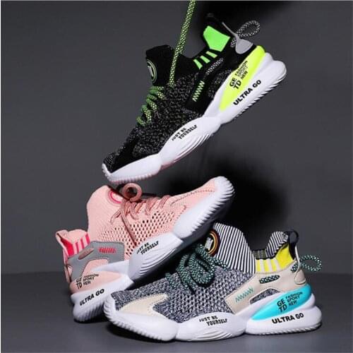 2021 Girl Casual Shoes Kids Autumn Running Mesh Sport Shoes Cute Children Fashion Flat Footwear Tennis Sneakers Summer Air