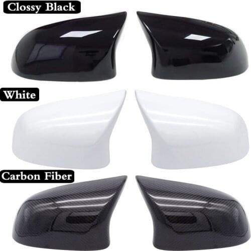 2 Pcs Glossy Balck Cover Auto Rearview Mirror Cap Covers Blind Spot Mirror Fit for BMW 2014-2018 F15 X5 & F16 X6 F26 X4 F25 X3