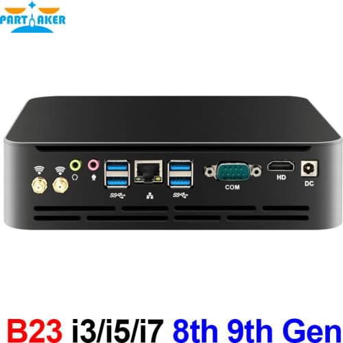 Partaker 8th Gen i3 i5 i7 DDR4 Gaming Mini PC Windows 10 Desktop Computer game pc linux intel Nettop barebone HTPC VGA HDMI WiFi