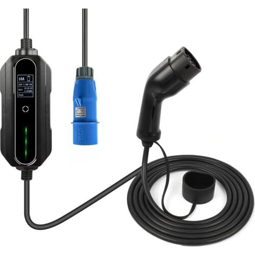 Mobile EV Charger Wallbox 32A Fast EV Charger IEC62196 Type 2 CEE 3 pins Electric Car Charger EVSE Cargador Auto Electrico