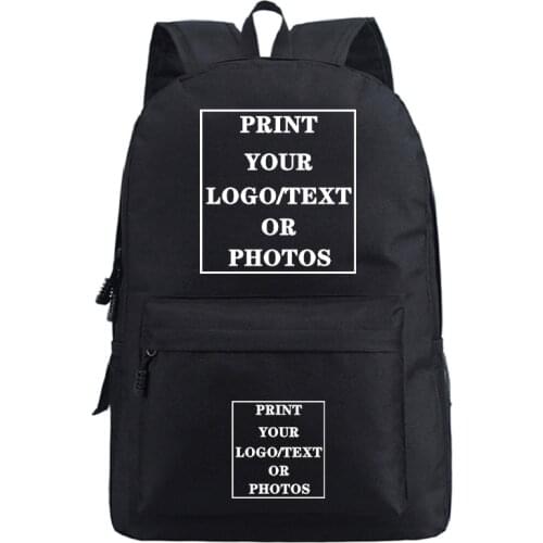 Fashion Laptop Backpack Women Men Customize Your Logo Name Image Travel Leisure Backpacks Custom School Bags for Teenager