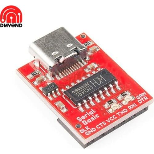 TYPE C USB to TTL Serial Port CH340C Module Support STC MCU Download Program With 2 Indicator Lights