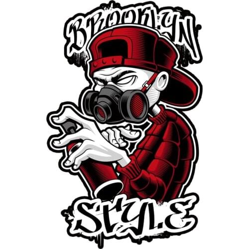 Retro style late night graffiti hip-hop spray tattoo car motorcycle locomotive sticker decal #776