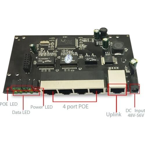 Desktop 5 port POE switch 48V IEEE802.3af/at USB Hub 960P/1080P HD ip Camera network switch module