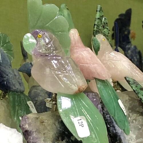 Natural crystal, beautiful crystal hand carved beautiful birds, healing healing