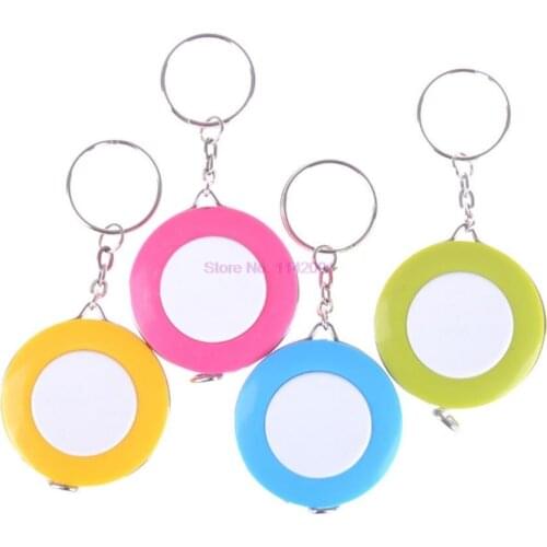200pcs New Candy Color Keychain Tape Measure 1.5 Meters Quantity Clothing Size Tape Measure Small Tape Measure