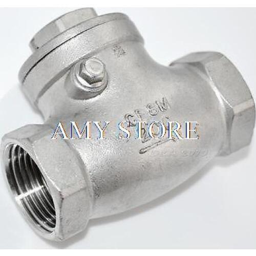 New 1/2" Female BSPP 304 Stainless Steel Swing Check Valve WOG 200PSI PN16 SS304 SUS304
