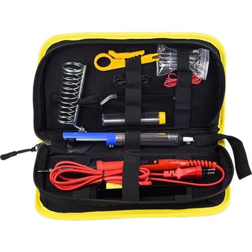 New 908S Electric Soldering Iron Kit 80W 220V LCD Temperature Adjustable Solder Iron Kit Welding Tool Set Soldering Sips Wires