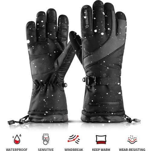 Waterproof Skiing Gloves Winter Warm Cycling Motorcycle Gloves Anti-slip Unisex Outdoor Hand Warmer Riding Snowboard Gloves
