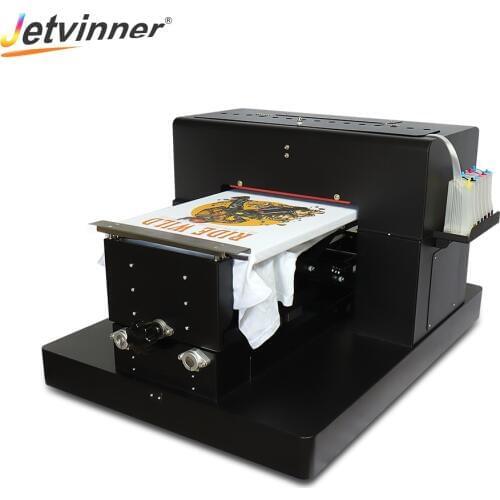 Jetvinner A3 Size DTG Digital Garment Printer Directly to Print Dark Light Color Flatbed Printer for T Shirt Clothes Phone Case