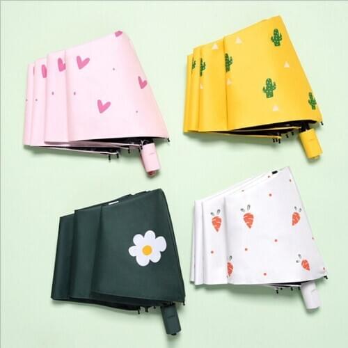 Umbrella small fresh female rain and rain dual-use folding umbrella sun umbrella sun protection UV custom advertising logo