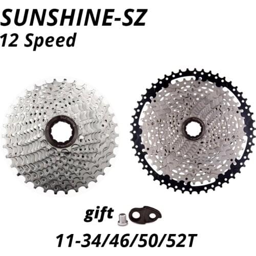 SUNSHINE MTB bike 12 speed Bike Freewheel Cassette Flywheel 12S 34/46/50/52T for SHIMANO SRAM bicycle part Road