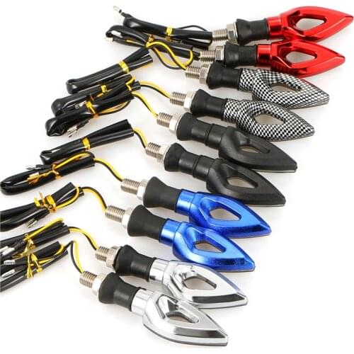 1 Pair Motorcycle Turn Signal Indicator Light Universal Motorbike Flasher 12 LED Waterproof Amber Light Tail Light Custom