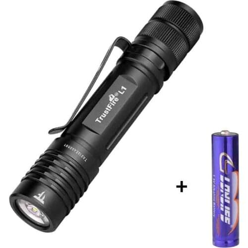 TrustFire L1 EDC Mini Led Flashlight 385 Lumens AAA Small Flash Light Support 10440 Rechargeable Battery Tactical
