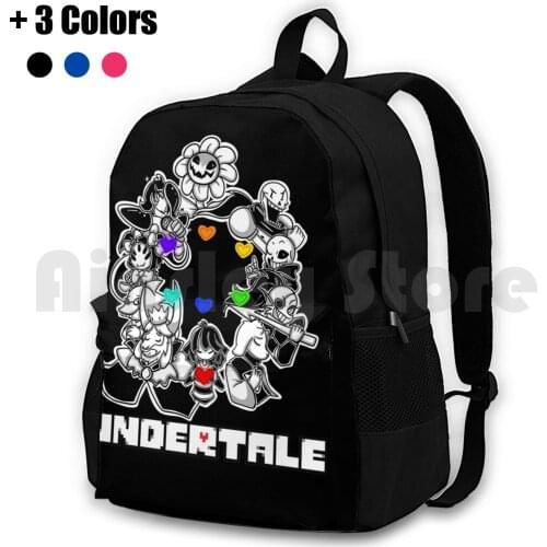 Undertale Outdoor Hiking Backpack Waterproof Camping Travel Undertale Sans Papyrus Skeleton Spooky Cute Kawaii Gaming Game