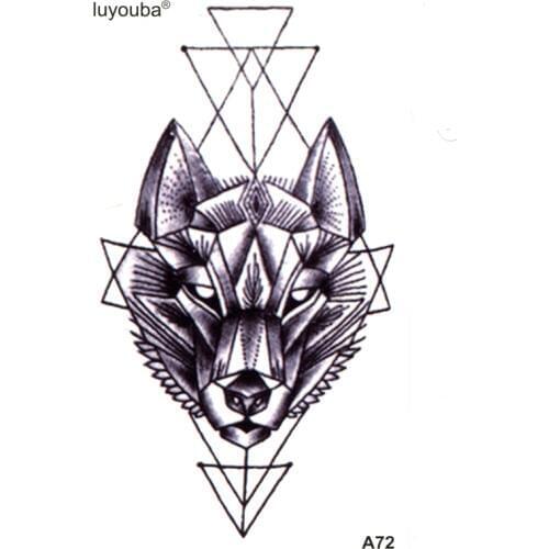 Wolf Waterproof Temporary Tattoos Sleeves Beauty Tatuagem Animals Henna Tattoo Tatuajes Kit Tatoo Flash Kids Stickers