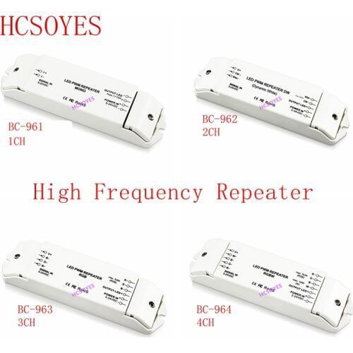 1CH/2CH/3CH/4CH High Frequency constant voltage led power repeater,DC5-24V single color/DW/RGB/RGBW led strip light controller