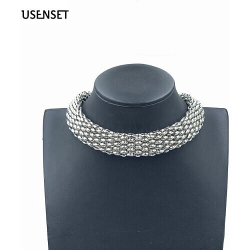 8MM10MM20MM Stainless Steel Corn Chain Necklace For Women Charm Choker Silver Color Jewelry Gifts