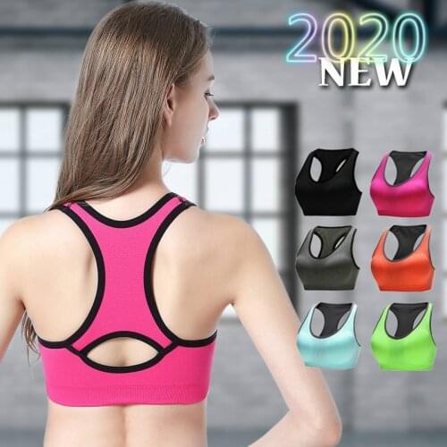 2020 Fashion Women Sport Bras Running For Breathable Workout Fitness Yoga Tops Gym Padded Vest workout bra